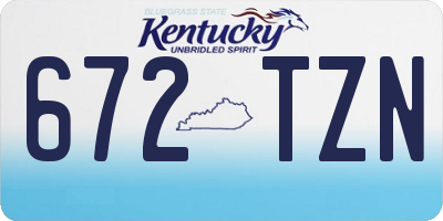 KY license plate 672TZN