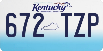 KY license plate 672TZP