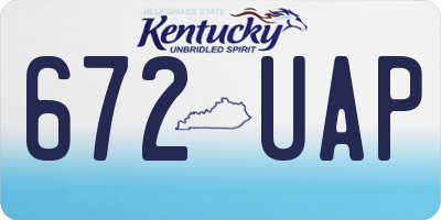 KY license plate 672UAP