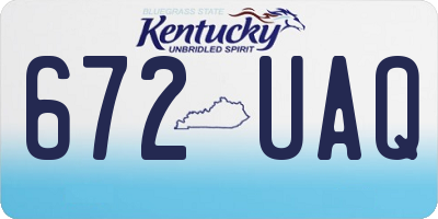 KY license plate 672UAQ