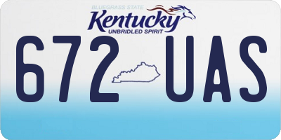 KY license plate 672UAS