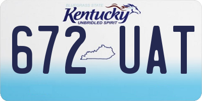 KY license plate 672UAT