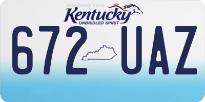 KY license plate 672UAZ