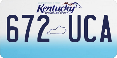 KY license plate 672UCA