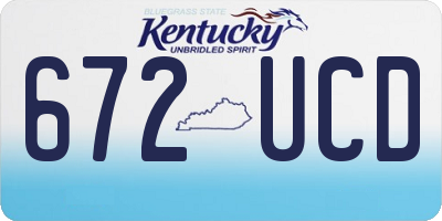 KY license plate 672UCD