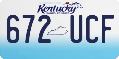 KY license plate 672UCF
