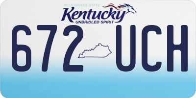 KY license plate 672UCH