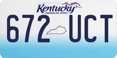 KY license plate 672UCT