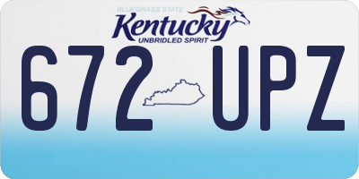 KY license plate 672UPZ