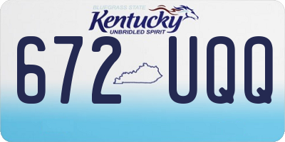 KY license plate 672UQQ