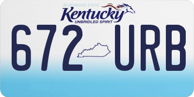 KY license plate 672URB