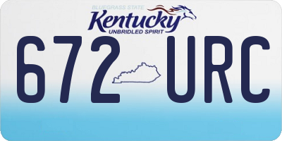 KY license plate 672URC