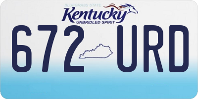 KY license plate 672URD