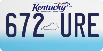 KY license plate 672URE