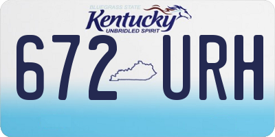 KY license plate 672URH