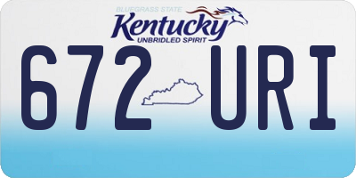 KY license plate 672URI