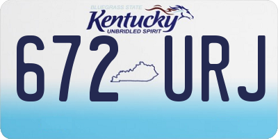 KY license plate 672URJ