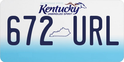 KY license plate 672URL