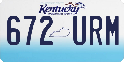 KY license plate 672URM