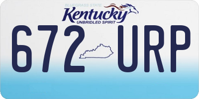 KY license plate 672URP