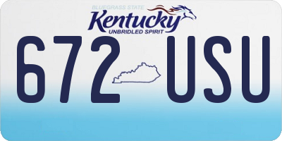 KY license plate 672USU