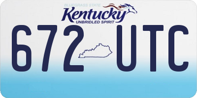 KY license plate 672UTC
