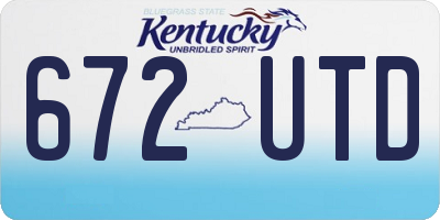 KY license plate 672UTD