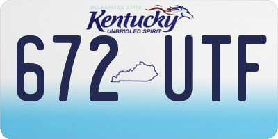 KY license plate 672UTF
