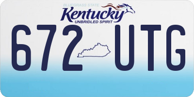 KY license plate 672UTG