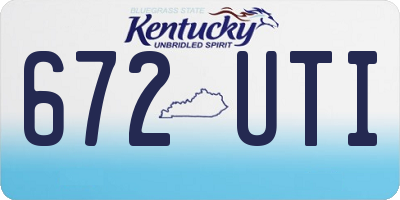 KY license plate 672UTI