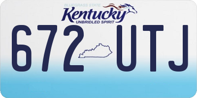 KY license plate 672UTJ