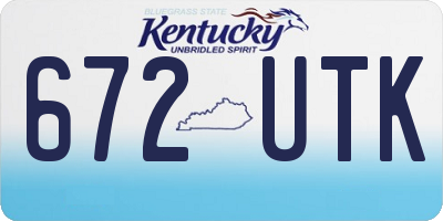 KY license plate 672UTK