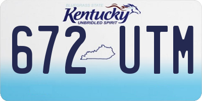 KY license plate 672UTM