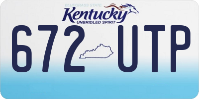 KY license plate 672UTP