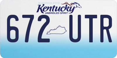KY license plate 672UTR