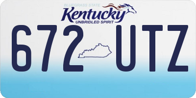 KY license plate 672UTZ