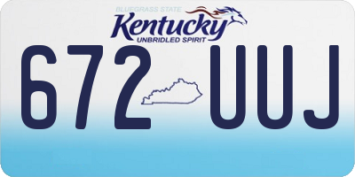 KY license plate 672UUJ