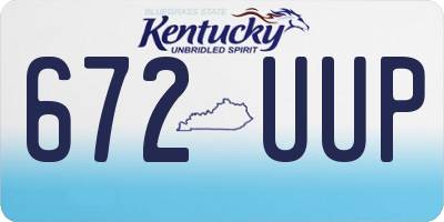 KY license plate 672UUP