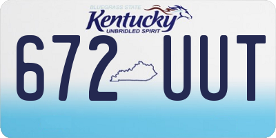 KY license plate 672UUT