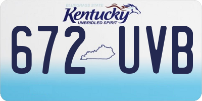 KY license plate 672UVB