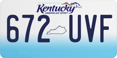 KY license plate 672UVF