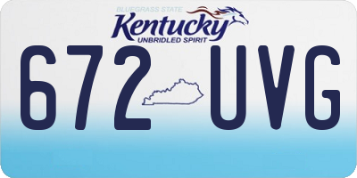 KY license plate 672UVG
