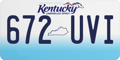 KY license plate 672UVI