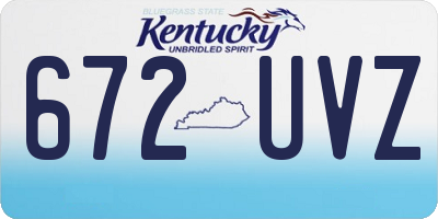 KY license plate 672UVZ