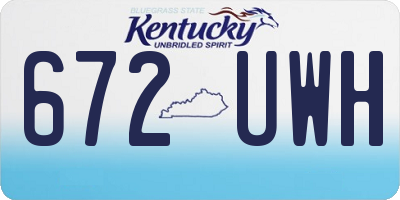 KY license plate 672UWH