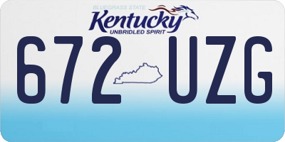 KY license plate 672UZG