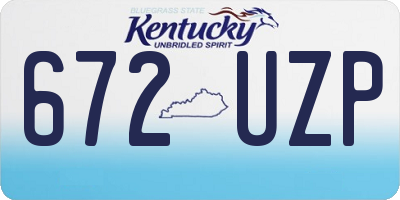 KY license plate 672UZP