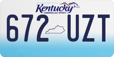 KY license plate 672UZT