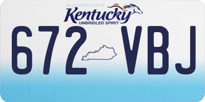 KY license plate 672VBJ