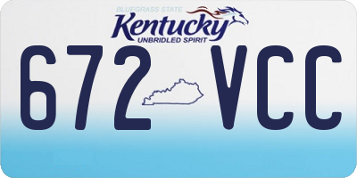 KY license plate 672VCC